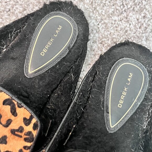 Derek Lam Leopard Animal Print Faux Fur Mule Slides Sandals US 7 - Picture 3 of 6